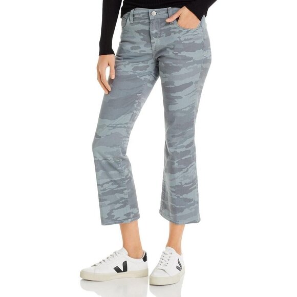 NEW J Brand Womens Selena Green Mid Rise Ankle Crop Denim Bootcut Jeans Size 24 - Picture 1 of 16